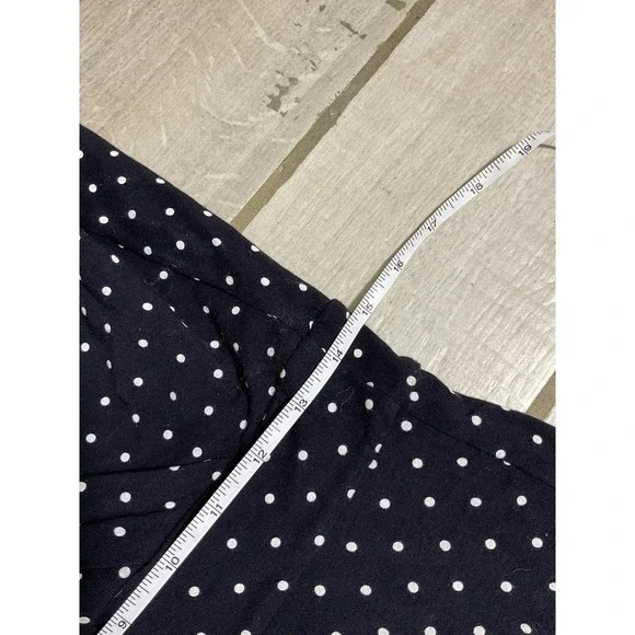 Lands End Black And White Polka Dot Sleeveless Fit Flare Dress Small Tall - Picture 3 of 5